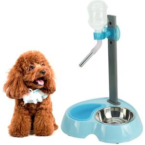 Dierbenodigdheden huisdier hond kat 2 in 1 automatische voeding & drenken draagbare huisdier Water Food Feeder  willekeurige kleur levering