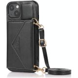 Multifunctionele Cross-body Card Bag TPU + PU Back Cover Case met Houder & Card Slot & Portemonnee voor iPhone 13 Mini