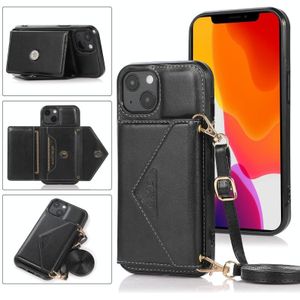 Multifunctionele Cross-body Card Bag TPU + PU Back Cover Case met Houder & Card Slot & Portemonnee voor iPhone 13 Mini