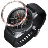 Dial stalen beschermende frame voor Galaxy Watch 46mm (rood + wit)