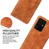 Voor Samsung Galaxy S20 Ultra Fierre Shann Retro Tree Bark Texture PU Magnetic Horizontal Flip Leather Case met Holder & Card Slots & Wallet(Brown)