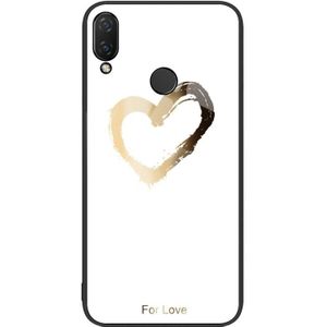 For Huawei nova 3i Colorful Painted Glass Phone Case(Golden Love)