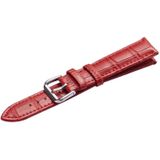 Kalfsleren afneembaar horloge lederen polsbandje  specificatie: 14mm (rood)