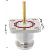 NKF Brass N vrouwelijke connector met 4 gaten flens frame RF-adapter