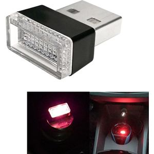 Universele PC auto USB LED sfeerverlichting noodverlichting decoratieve lamp (rood licht)