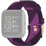 23mm Stripe Weave Nylon Polsband watch band voor Fitbit Versa 2  Fitbit Versa  Fitbit Versa Lite  Fitbit Blaze (Paars)