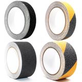 4 PCS Sands Anti-Slip Tape Ground Sticking Line Slijtvaste Trap Stap Waarschuwingstape Zwart Geel 2.5cm x 5m