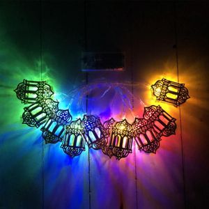 1.65m 10 LED's Eid Al-Fitr Festival Iron Art String Lights Ramadan LED Decoration Hanger (Kleurrijk Licht)