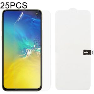 25 stuks zachte hydrogel film volledige dekking front beschermer met alcohol katoen + kraskaart voor Galaxy S10 E