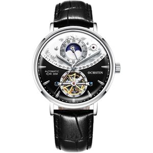 OCHSTIN 6135B Masterpiece Tourbillon mechanisch herenhorloge (zilver-zwart)