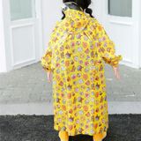 Children Regenjas met schooltas stoel en Poncho regenkleding  maat: L (geel)