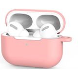 Voor AirPods Pro 3 Siliconen draadloze oortelefoon beschermhoes met Lanyard Hole (Roze)
