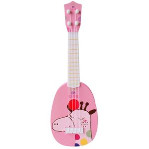 Pink Giraffe kleine simulatie muziek instrument mini vier snaren speelbaar ukulele vroege kindertijd onderwijs muziek speelgoed