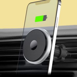 N5 Car Air Outlet Vent Mount Klemhouder 15W Snelladen Qi Magnetische draadloze oplader voor iPhone 12-serie