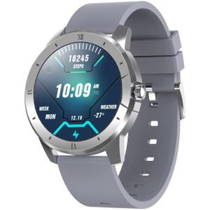 MX12 1 3 inch IPS-kleurenscherm IP68 waterdicht slim horloge  ondersteuning bluetooth oproep / slaap monitoring / hartslag monitoring  stijl: siliconen riem (zilver)