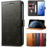 For Samsung Galaxy S21 FE GUSSIM Business Style Horizontal Flip Leather Case with Holder & Card Slots & Wallet(Black)