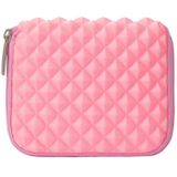 Diamond Texture Laptop Power Bag  Size: 16 x 13 x 1.5cm (Pink)