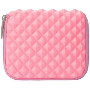 Diamond Texture Laptop Power Bag  Size: 16 x 13 x 1.5cm (Pink)
