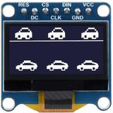 Waveshare 0 96 inch OLED-displaymodule  128  64 resolutie  SPI / I2C-communicatie (D wit)