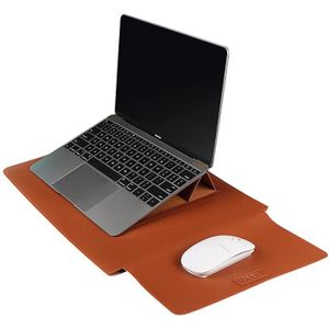 PU06 3 in 1 PU Multifunctionele Laptoptas  Grootte: 14.1-15.4 inch (Cowhide Geel)