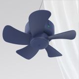 Afstandsbediening Camping Tent Student Dormitory Bed Hanging Mosquito Net Fan USB Small Ceiling Fan (Blauw)