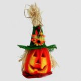 2 PCS Halloween Pumpkin Lantern Hollow Glowing Foam Bar Decoratie (Groene Hoed)