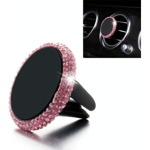 Auto Diamond magnetische luchtuitlaat mobiele telefoon houder (roze)