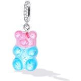 S925 Sterling Silver Candy Bear Pendant DIY Bracelet Necklace Accessories