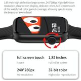 HT15 1 85 inch siliconen band IP67 waterdicht smartwatch  ondersteuning voor bellen via Bluetooth / slaapbewaking