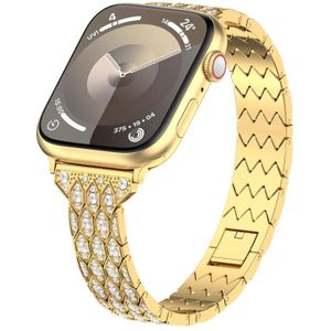 Voor Apple Watch SE 2023 44 mm Devil Eye diamanten armband metalen horlogeband
