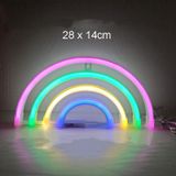 Neon LED Modellering Lamp Decoratie Nachtlampje  Stijl: Vierkleuren Regenboog