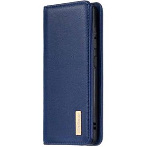 Voor Samsung Galaxy A41 2 in 1 Afneembare Magnetische Horizontale Flip Originele lederen behuizing met Holder & Card Slots & Wallet(Blauw)