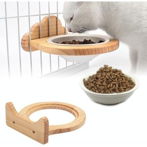 Huisdieren vrij verstelbare opknoping Cage Bowl  Specificatie: Porseleinen Kom Cat Head