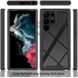 Voor Samsung Galaxy S23 Ultra 5G Tweelaags gentegreerd transparant TPU + PC + PET-beschermend telefoonhoesje