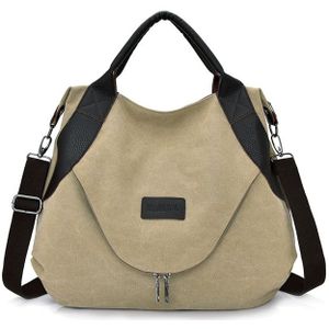 Eenvoudige vrouwen tas grote capaciteit tas reizen hand tassen voor vrouwen vrouwelijke handtas ontwerpers Schoudertas (kaki)