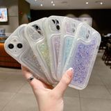 Voor iPhone 14 Pro Max lichtgevende pailletten glitter epoxy telefoonhoesje