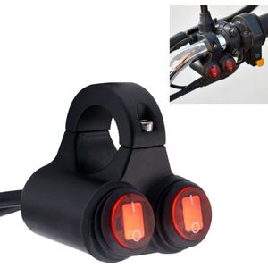 Motorfiets koplamp ondersteunende licht waterdichte aluminiumlegering dubbele flits Switches met lampje