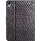 Voor iPad mini 6 Solid Color Crocodile Texture Leather Smart Tablet Case(Black)