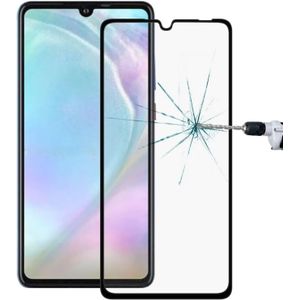 9u 9D volledig scherm getemperd glas screen protector voor Huawei P30 Lite (zwart)