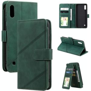 Voor Samsung Galaxy A10 / M10 Huid Feel Business Horizontale Flip PU Lederen Case met Houder & Multi-Card Slots & Portemonnee & Lanyard & Photo Frame