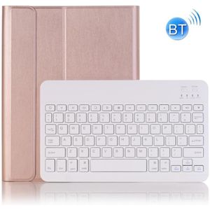 Afneembare Bluetooth-toetsenbord lederen tablethoes voor iPad Air 3 / Pro 10.5 / 10.2 2021 & 2020 & 2019 (ros goud)