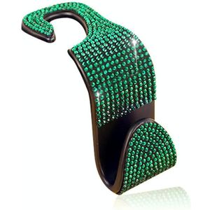 3 STUKS Auto Achterbank Haken Autostoelen Multifunctionele Diamond-Studded Haken  Kleur: Emerald