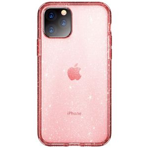 ROCK Shiny serie schokbestendig TPU + PC beschermende case voor iPhone XI Max (2019) (transparant roze)