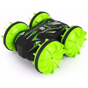 2.4G RC Stunt Car Land Water Double Side Amfibische Elfen simuleren afstandsbediening voertuig speelgoed (groen)