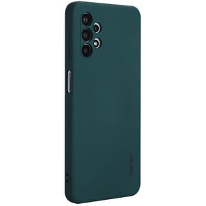 Voor Samsung Galaxy A32 5G Enkay Liquid Silicone Soft Shockproof Phone Case (Dark Green)