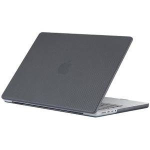 Koolstofvezel Textured Plastic Laptop Beschermhoes voor MacBook Pro 13.3 Inch A1706 / A1708 / A1989 / A2159 / A2338 (Zwart)