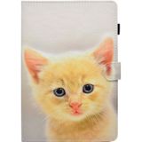 Voor Galaxy Tab A 8.0 (2015) T350 Painted Horizontal Flat Leather Case with Sleep Function & Card Slot & Buckle Anti-skid Strip & Bracket & Wallet(Cute Cat)