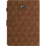 Voor Samsung Galaxy Tab A 10.1 2016 T580 Diamanttextuur Relif Lederen Smart Tablet Case (Bruin)