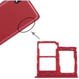 SIM-kaartlade + SIM-kaartlade + Micro SD-kaartlade voor Samsung Galaxy A01 Core SM-A013 (Rood)