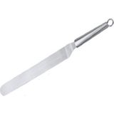 2 stks RVS crme spatel RVS Bell mes cake spatel bakken schraper bakken tools (6-inch gebogen mes)